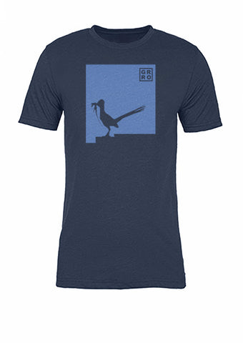 New Mexico State Bird Tee/Light Blue on Navy - Women's