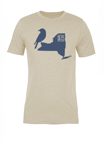 New York State Bird Tee/Navy on Antique White - Women's