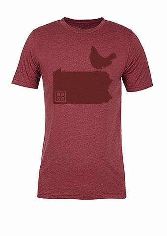 Pennsylvania State Bird Tee/Red on Red - Women's