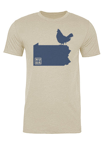 Pennsylvania State Bird Tee/Navy on Antique White -  Men's