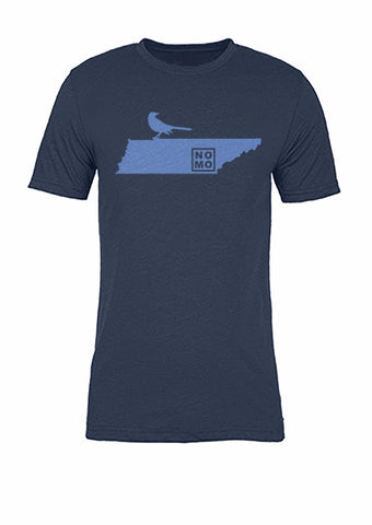 Tennessee State Bird Tee/Light Blue on Navy - Women's