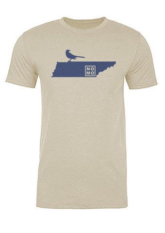 Tennessee State Bird Tee/Navy on Antique White - Men's